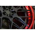 Rodas forjadas de 2 peças 19 20 21 22 polegadas rodas côncavas escovadas vermelhas pretas aros forjados